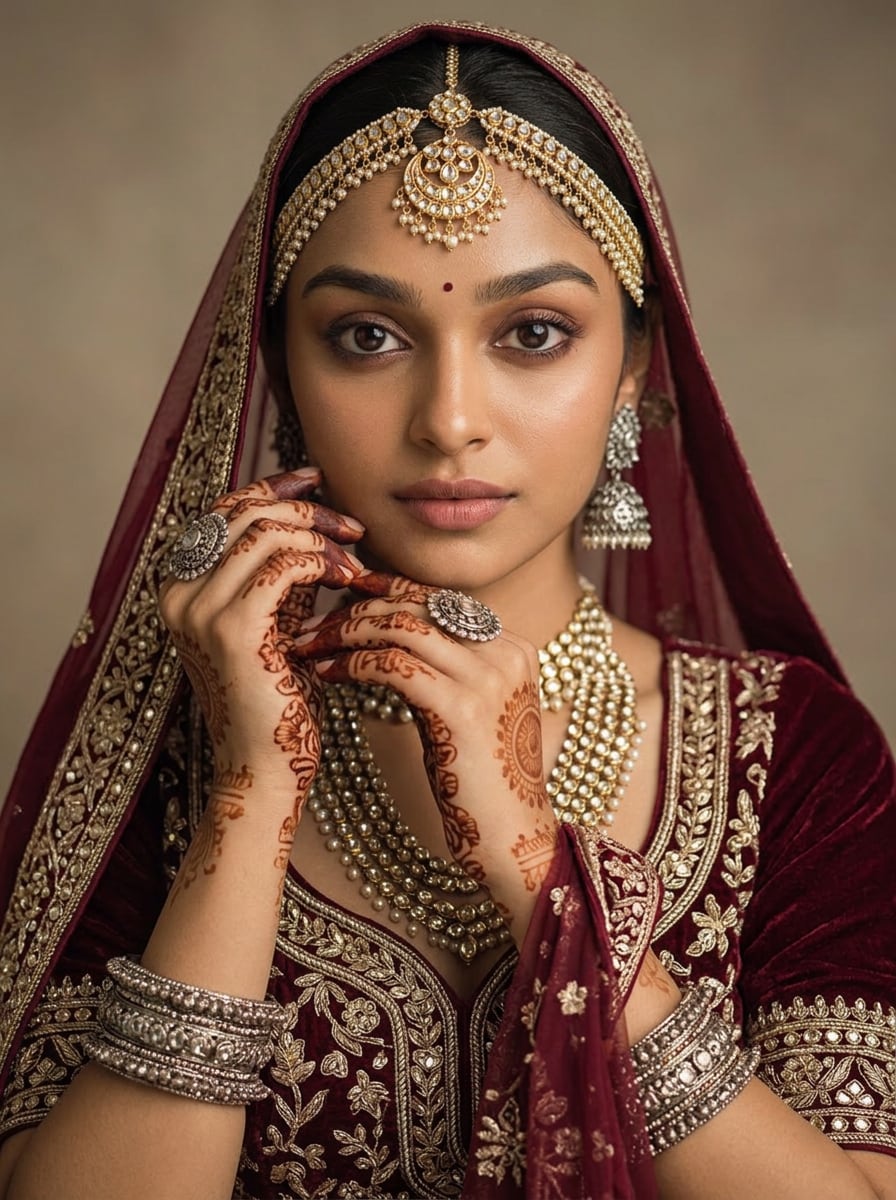 Royal Rajputi poshak portrait created from photo
