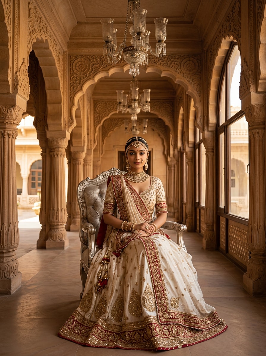 Palace Princess Look Rajasthani Look Prompt for Gemini AI