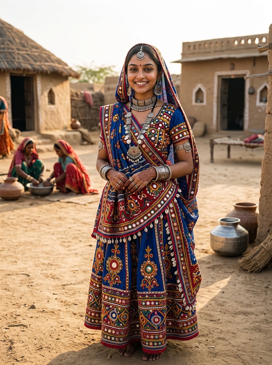Traditional Village Rajasthani Girl Rajasthani Look Prompt for Gemini AI