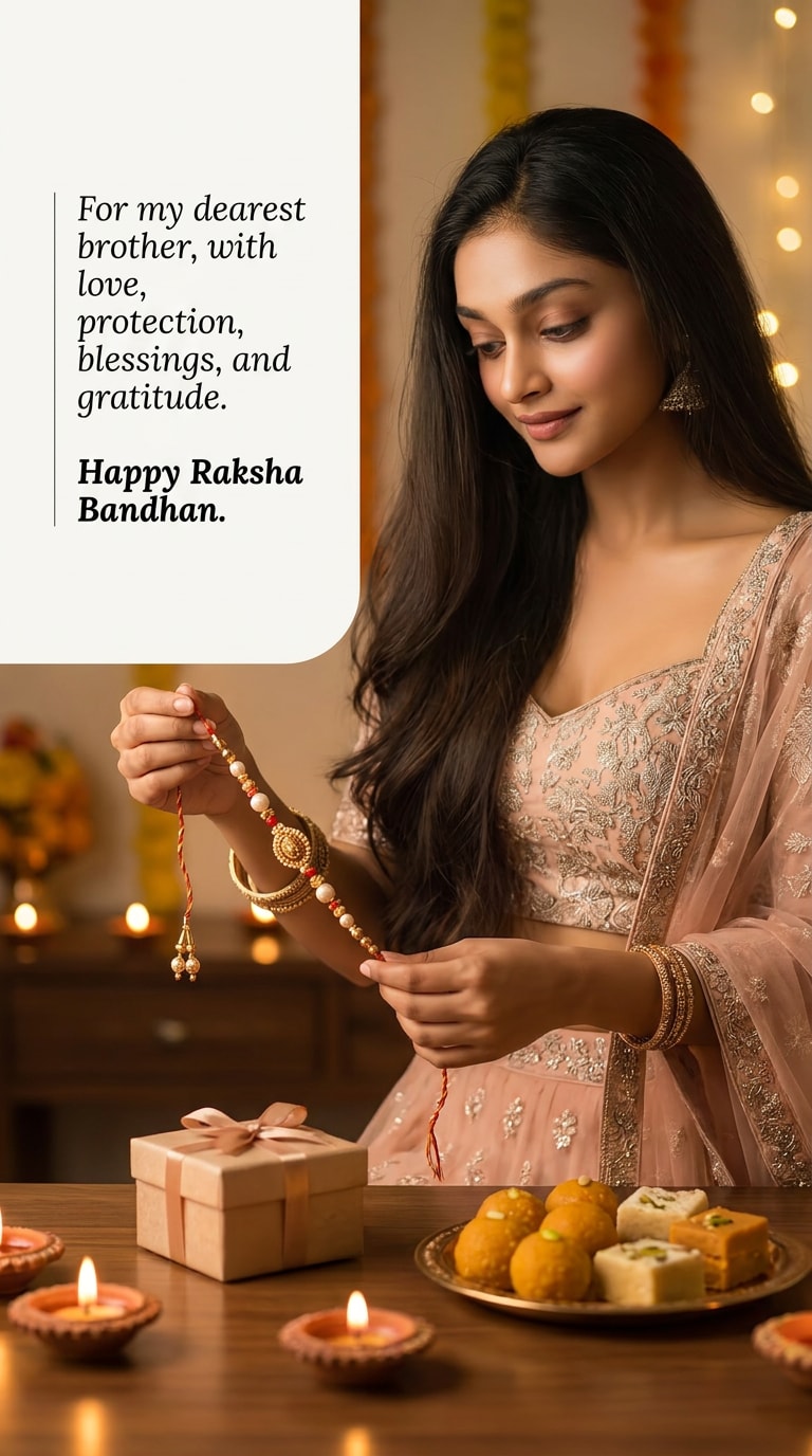Sister to Brother Rakhi Wishes AI Prompt