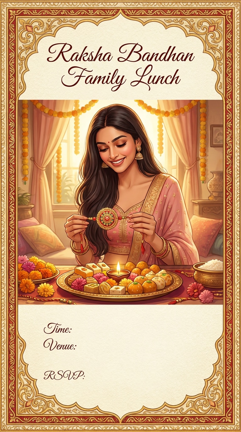 Rakhi Gift Hamper Poster AI Prompt
