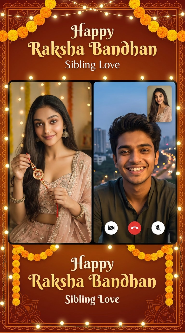 Raksha Bandhan WhatsApp Status AI Image