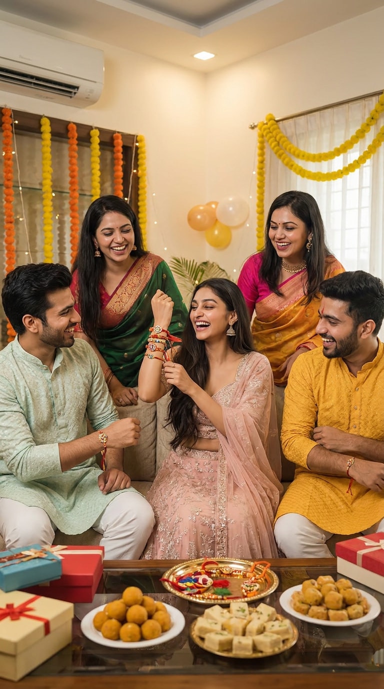 Traditional Rakhi Outfit AI Photo Prompt