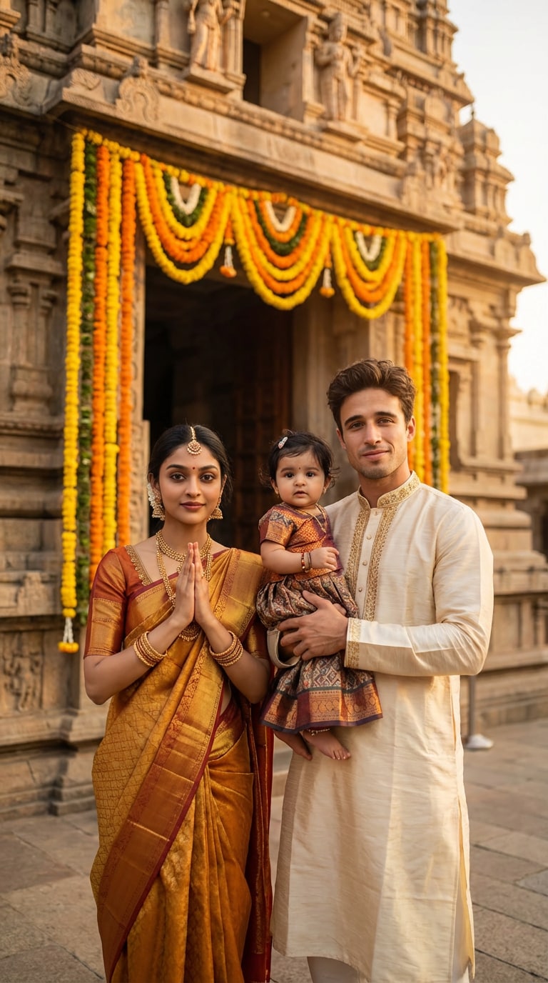 Temple Visit Family