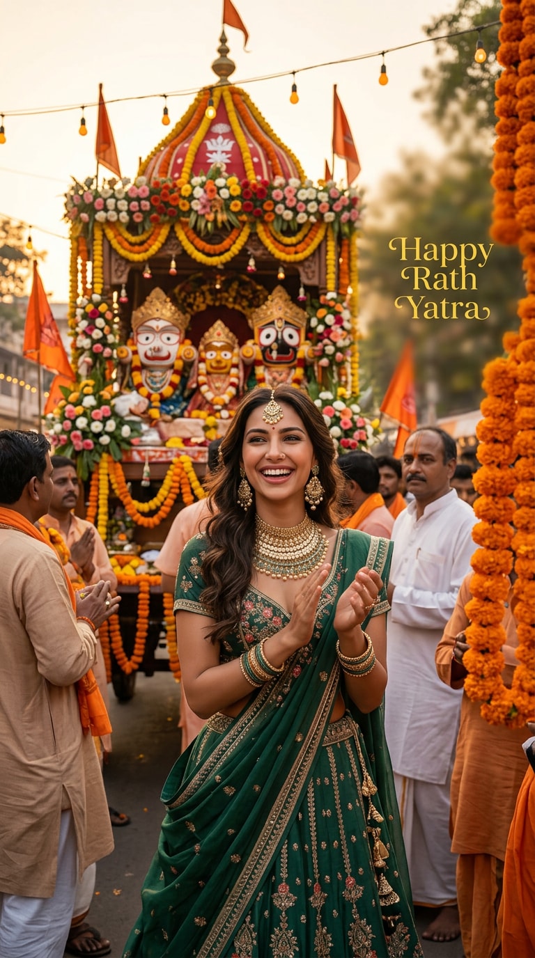 Cheerful Rath Yatra Social Media Photo