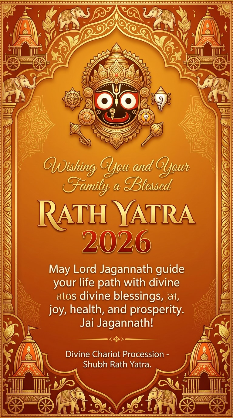 WhatsApp Rath Yatra Greeting AI Photo