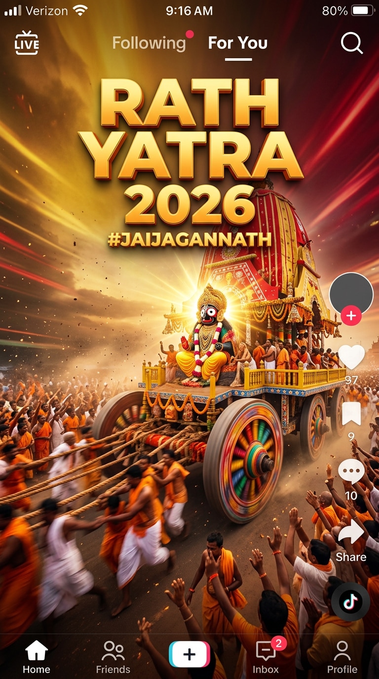 TikTok Cover Rath Yatra AI Photo