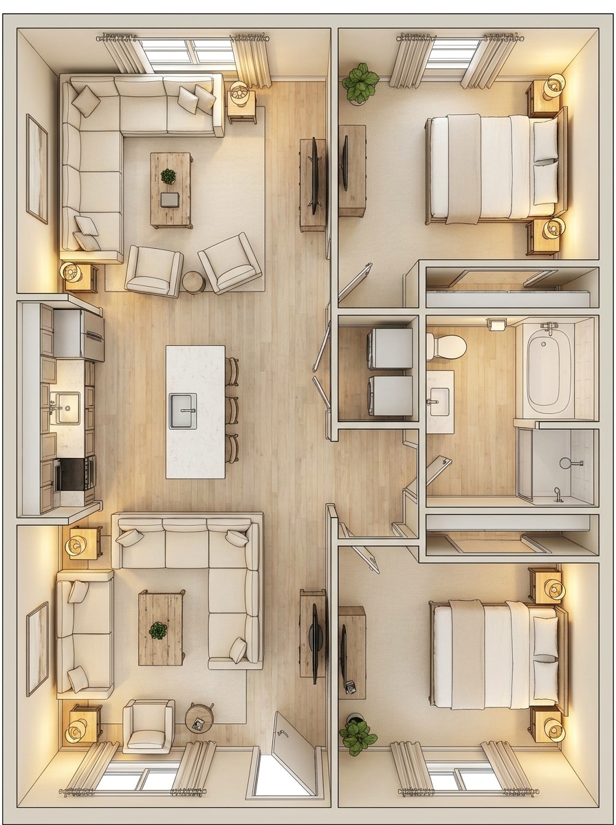 Real Estate Furnished Layout
