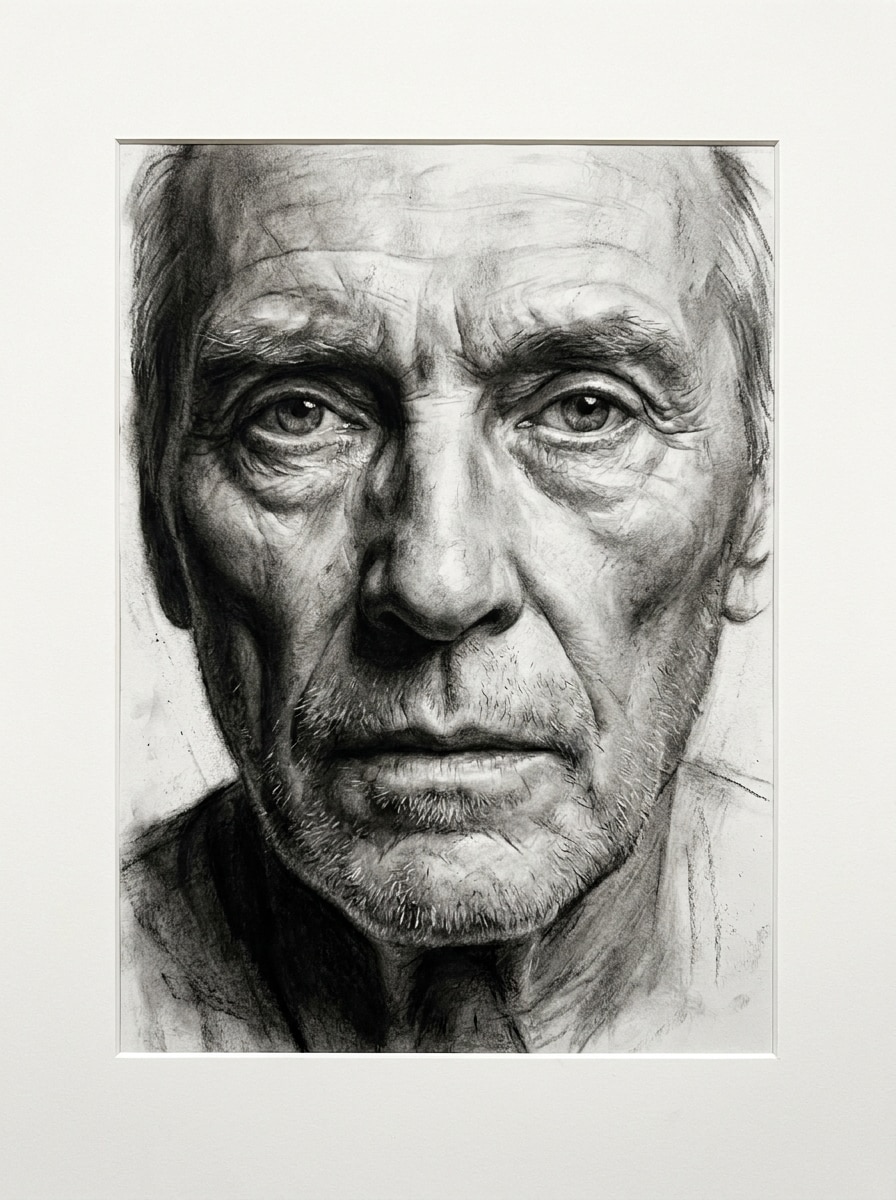 Realistic Charcoal Portrait
