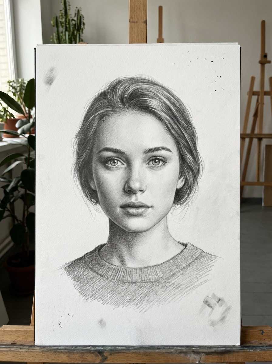 Realistic Graphite Portrait