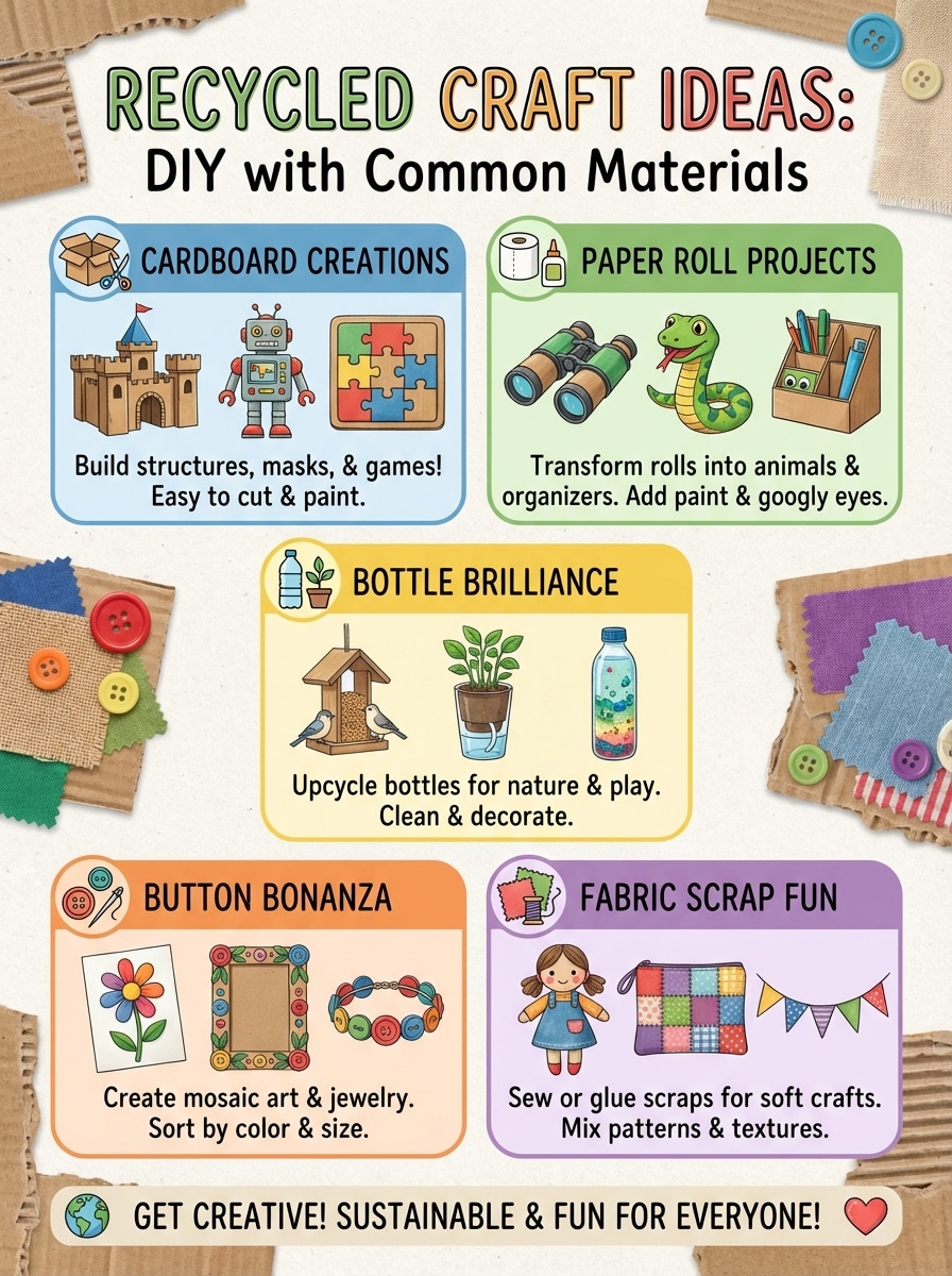 Recycled Materials Craft Poster