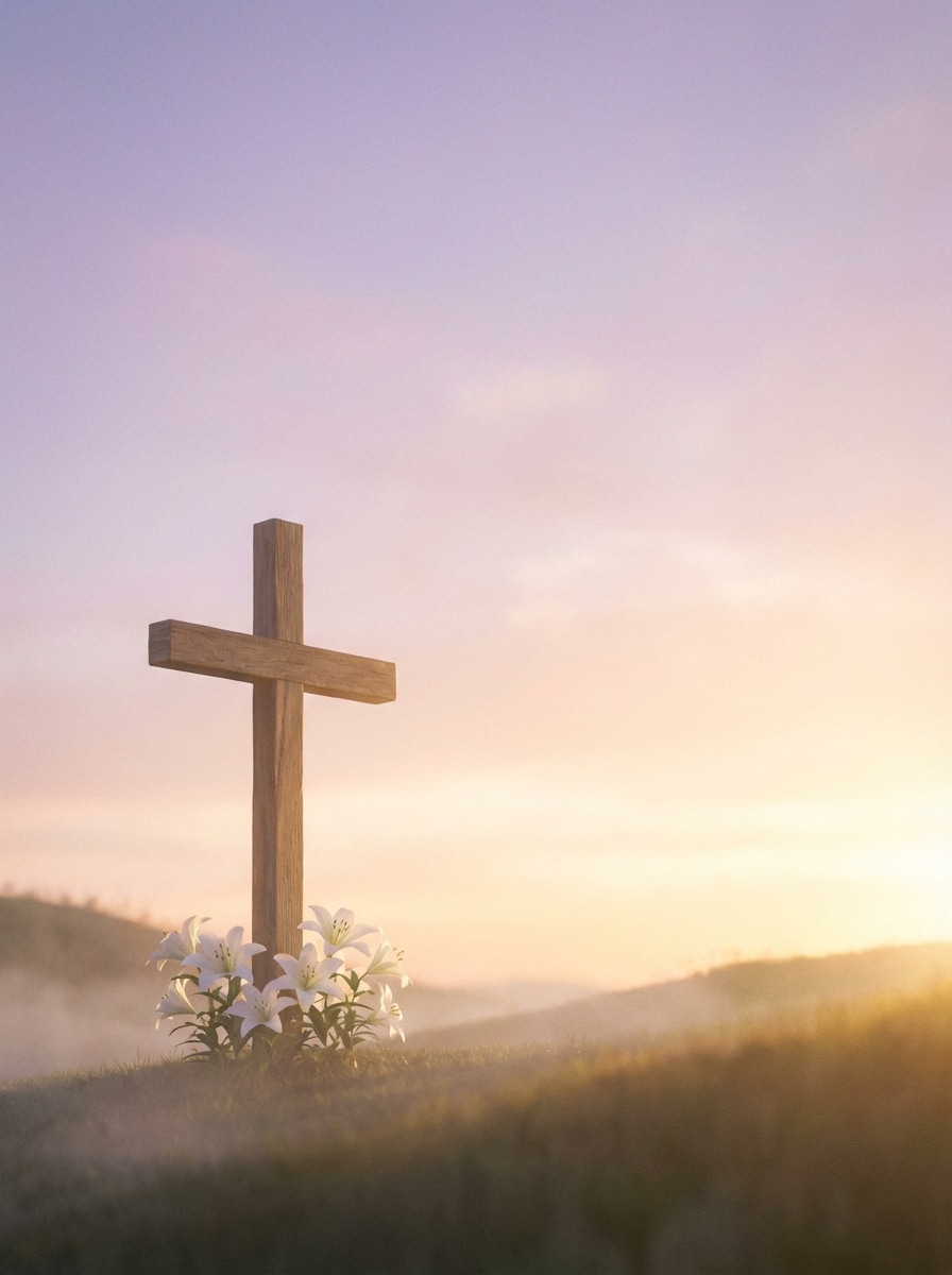 Religious Easter sunrise background