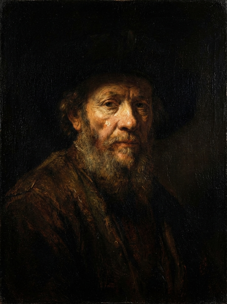 Rembrandt Chiaroscuro Cinematic Portrait