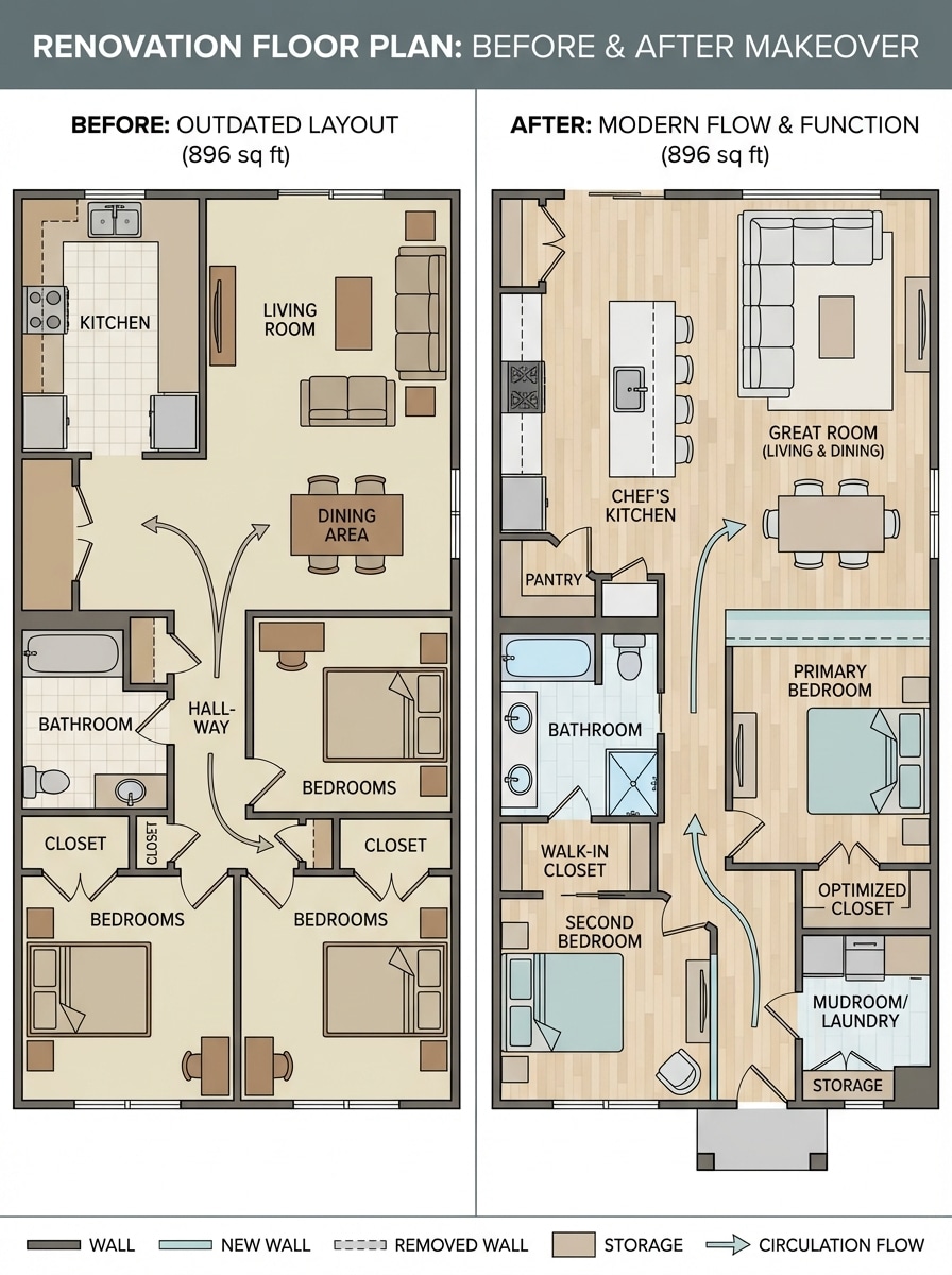 Renovation Before and After