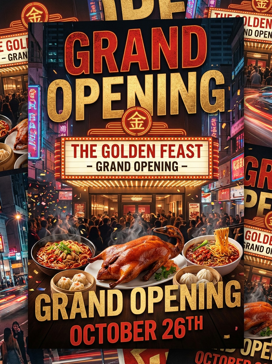 Grand Opening Poster Visual