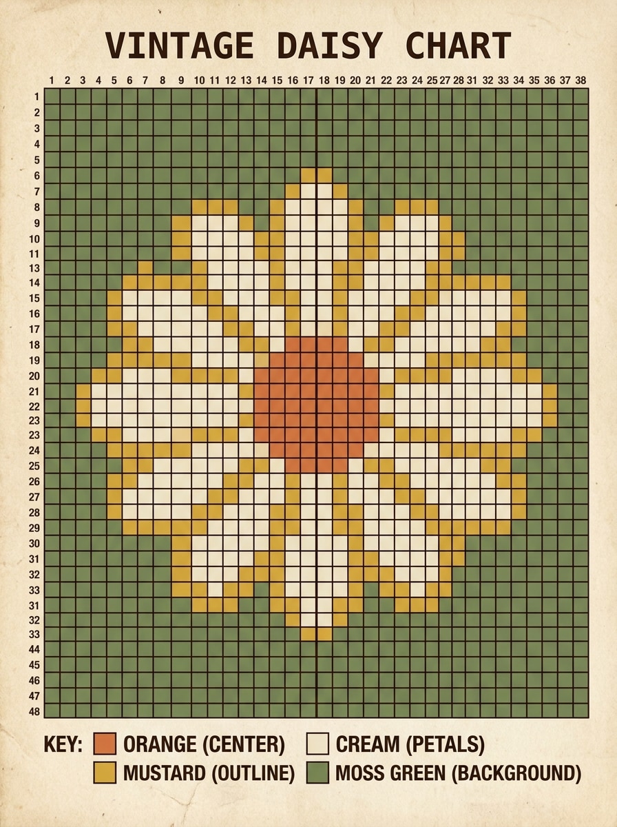 Retro Daisy Block Chart