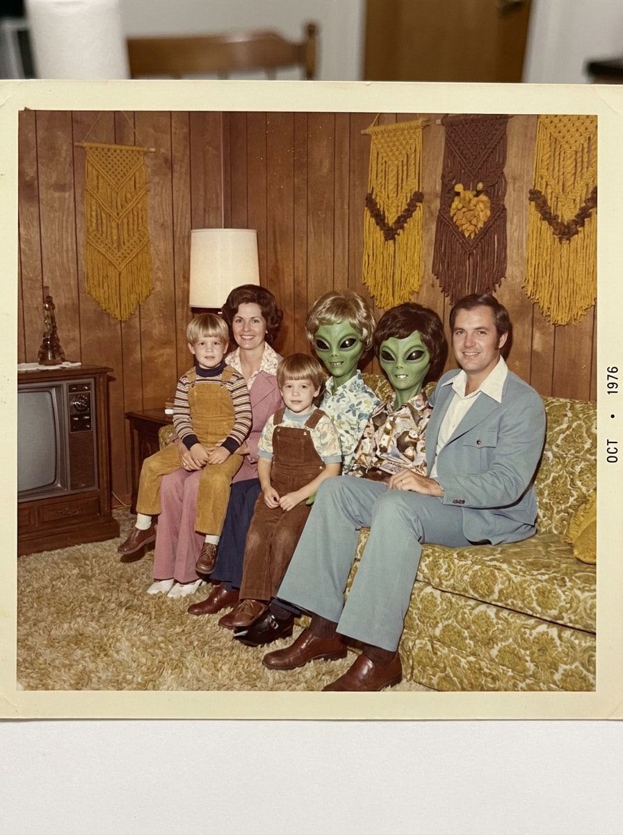 Retro Family Portrait Gone Wrong