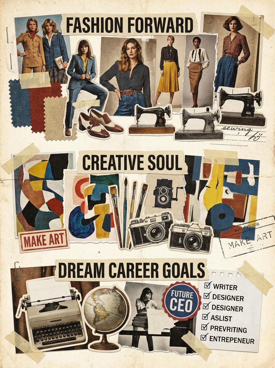 Retro Magazine Cutout Board
