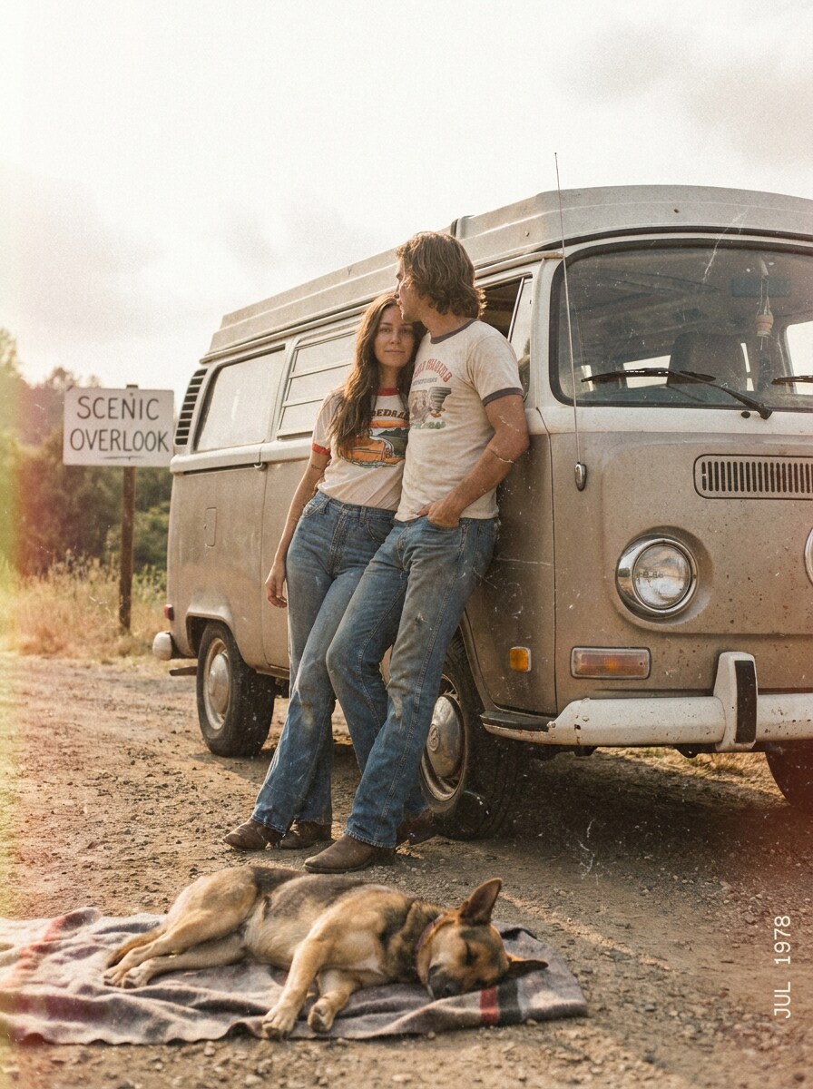 Retro Road Trip Snapshot