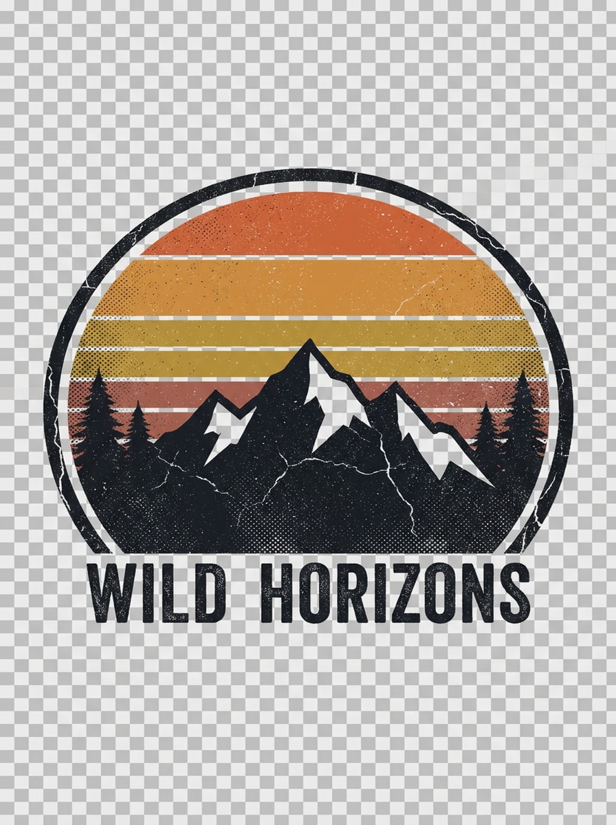 Retro Sunset Distressed