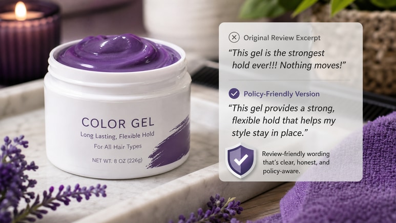 Review-friendly Color Gel Photography scripts checked for risky claims before video rendering