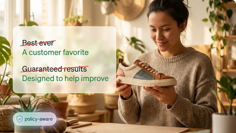 Review-friendly ecommerce video ad scripts filtered for risky claims before rendering