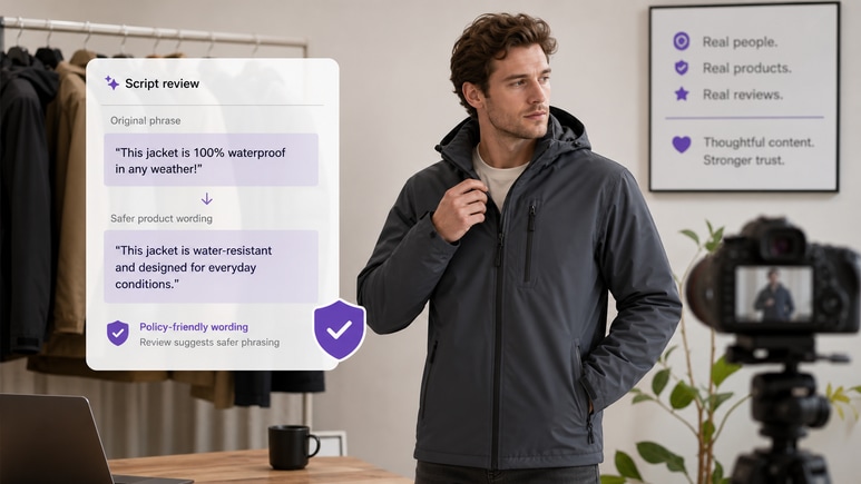 Review-friendly Jacket Model Photos scripts checked for risky claims before video rendering