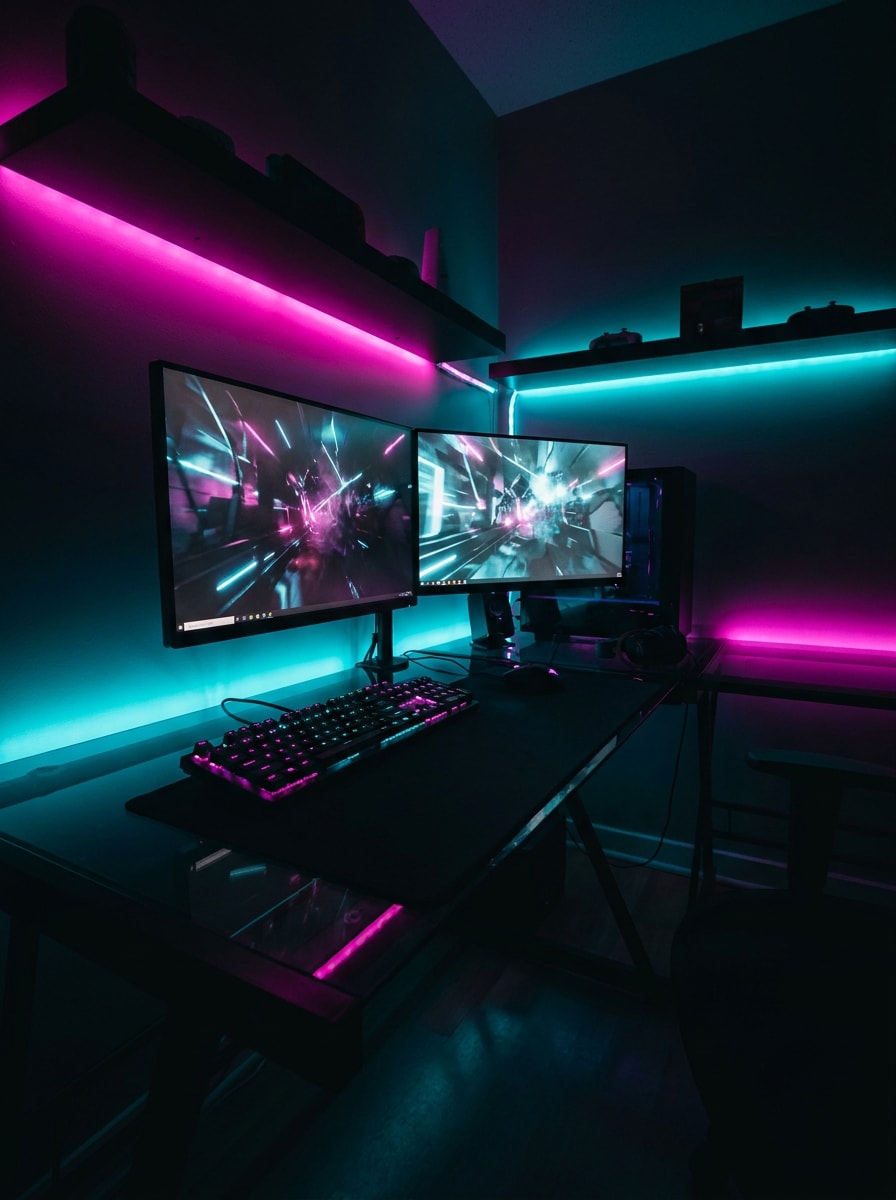 RGB Gamer Setup Banner