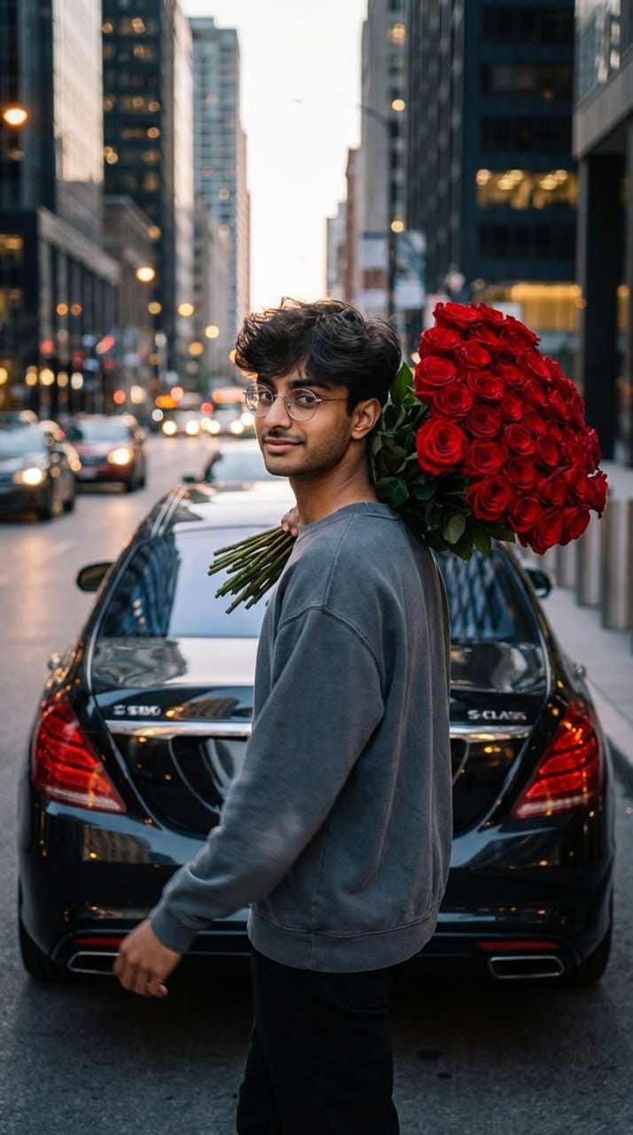 Gemini AI Rose Day photo template 1