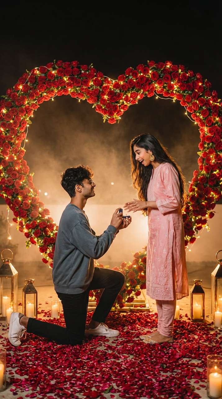 Gemini AI Rose Day photo template 4