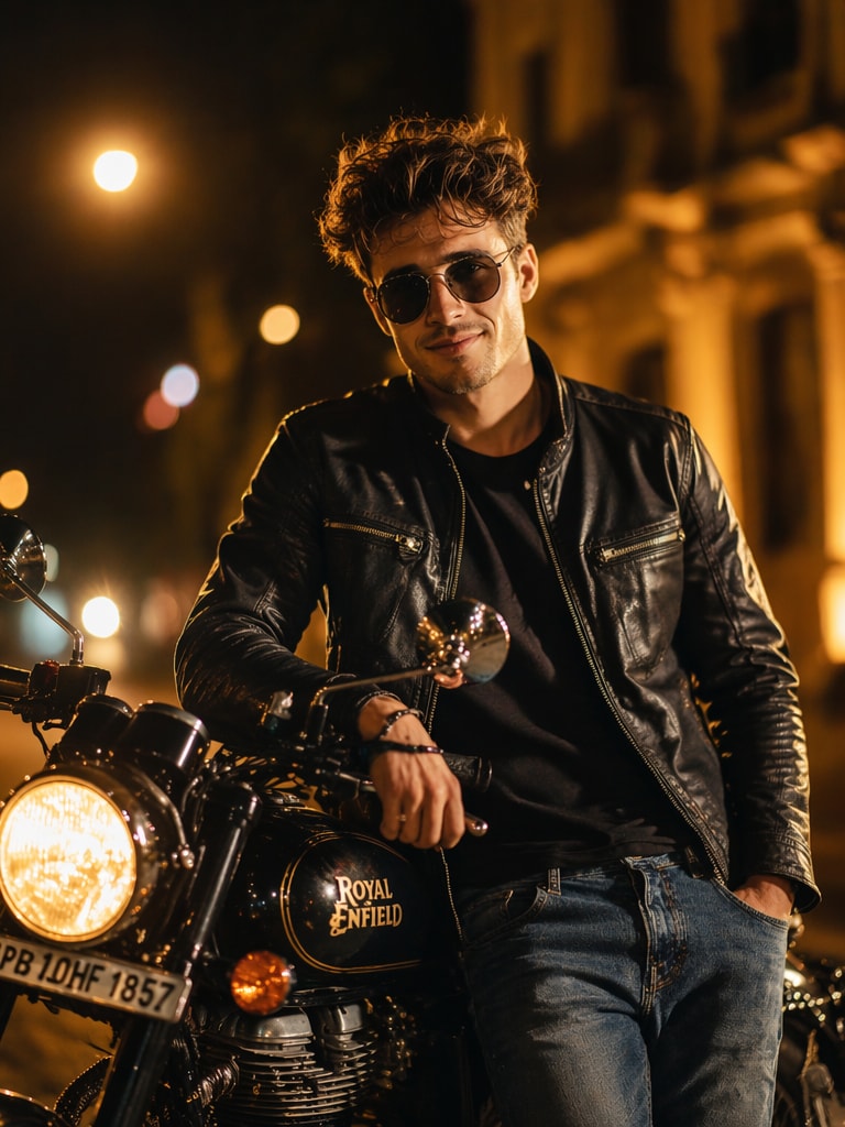 Royal Enfield Dream Ride Royal Enfield Bullet bike AI photo prompt