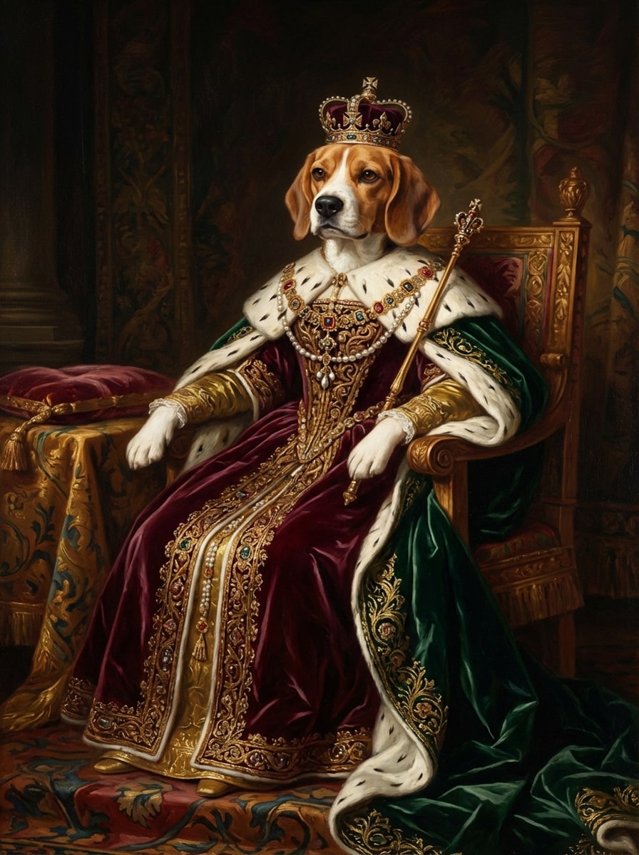 Royal Oil Painting Dog