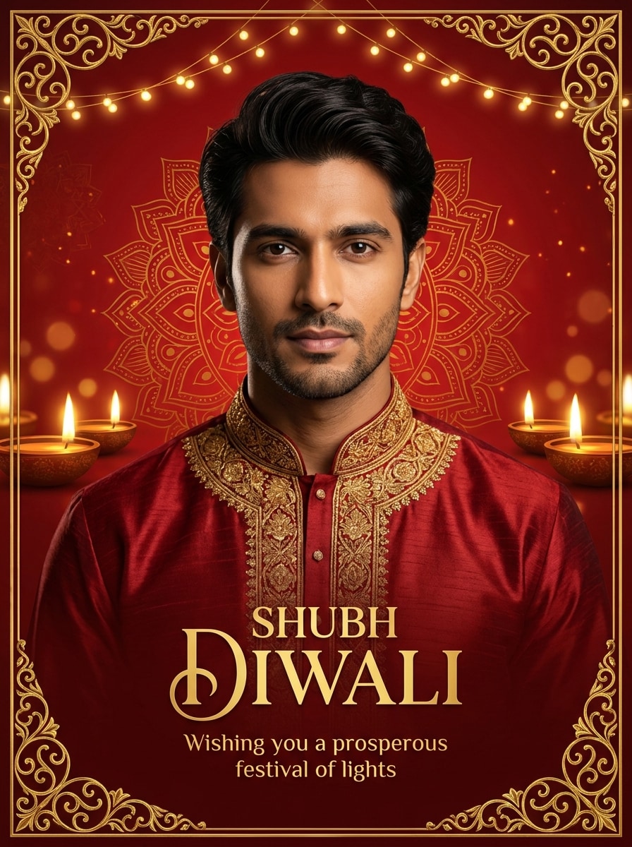 Royal Red and Gold Festival Poster