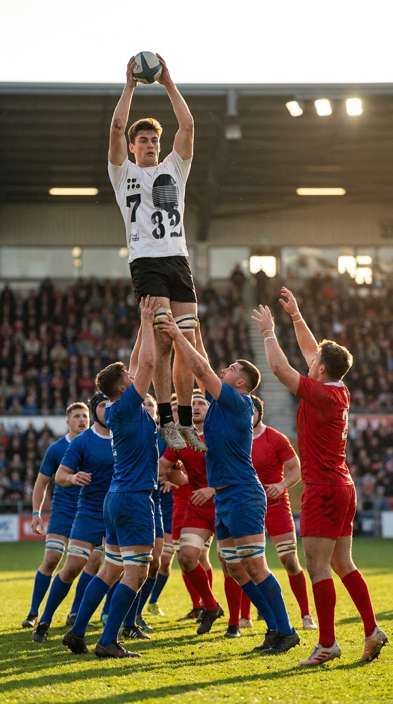 Rugby lineout AI prompt
