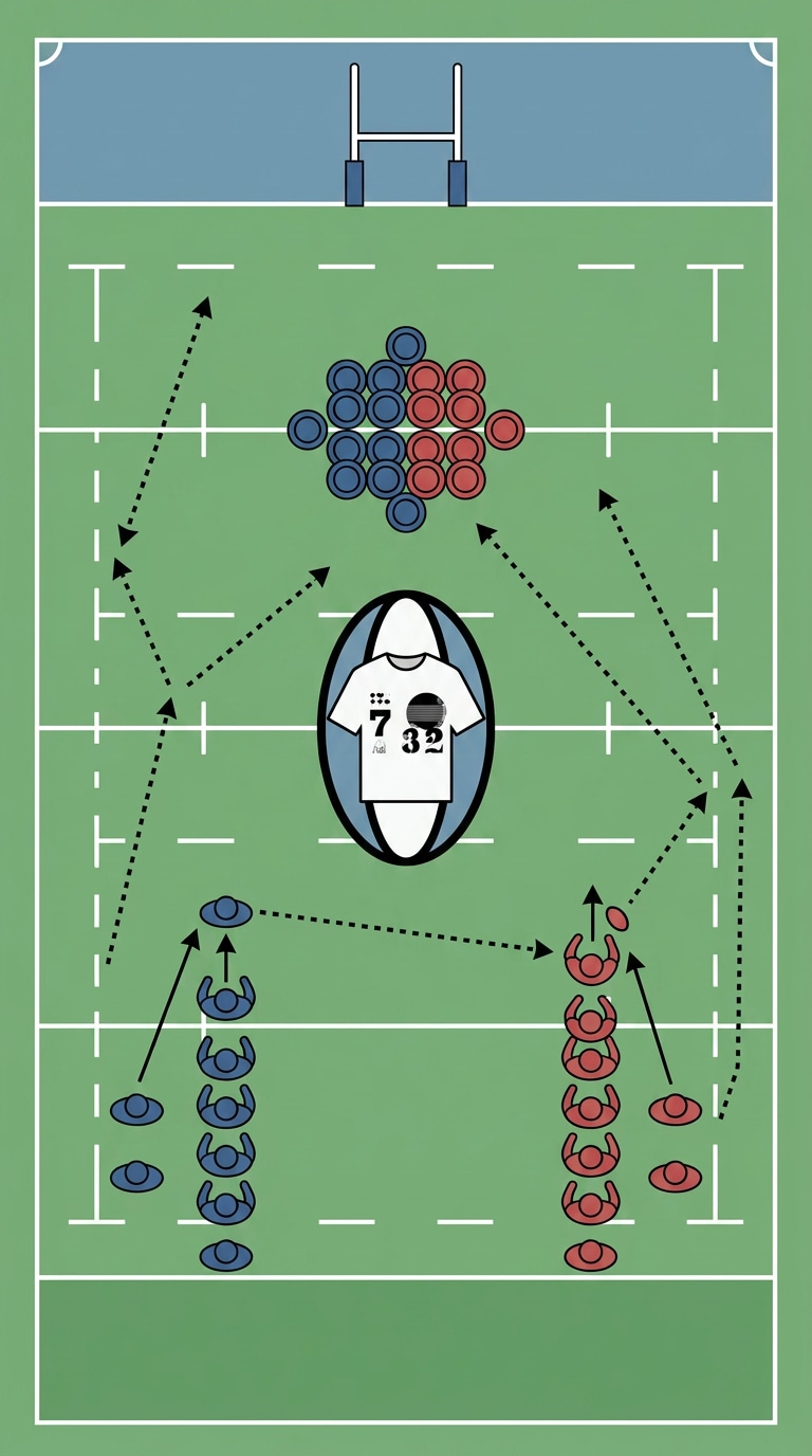 Rugby tactics illustration prompt