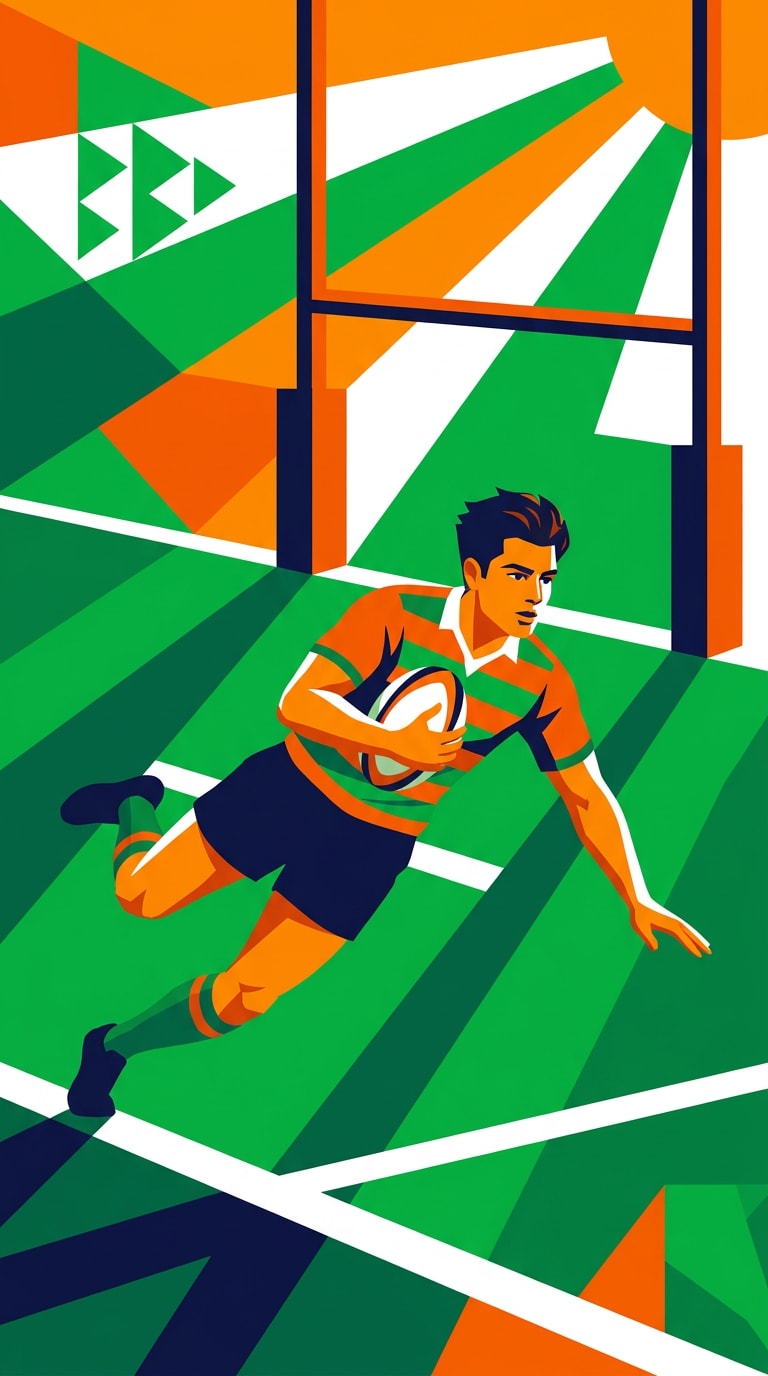 Rugby vector poster prompt