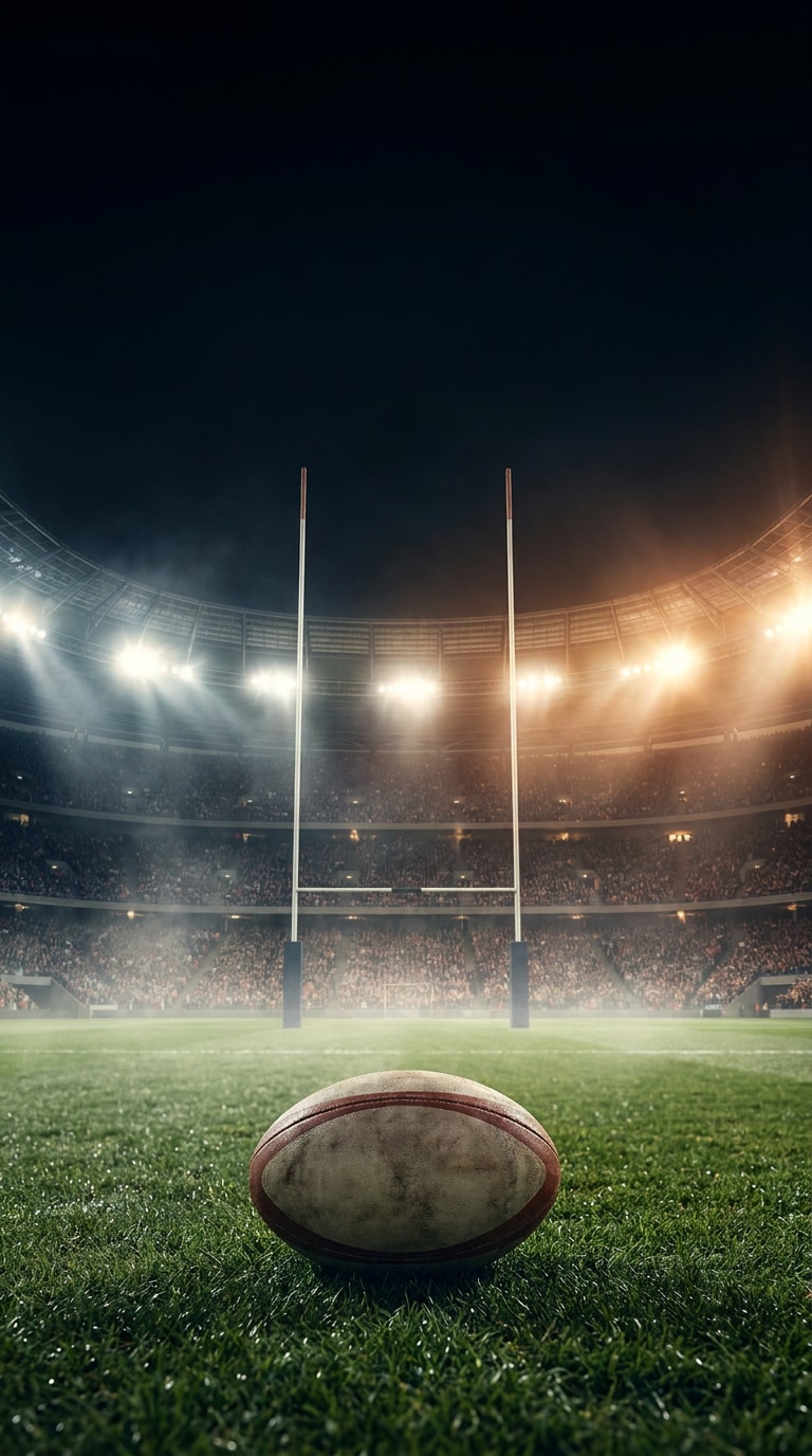 Rugby ball stadium wallpaper prompt