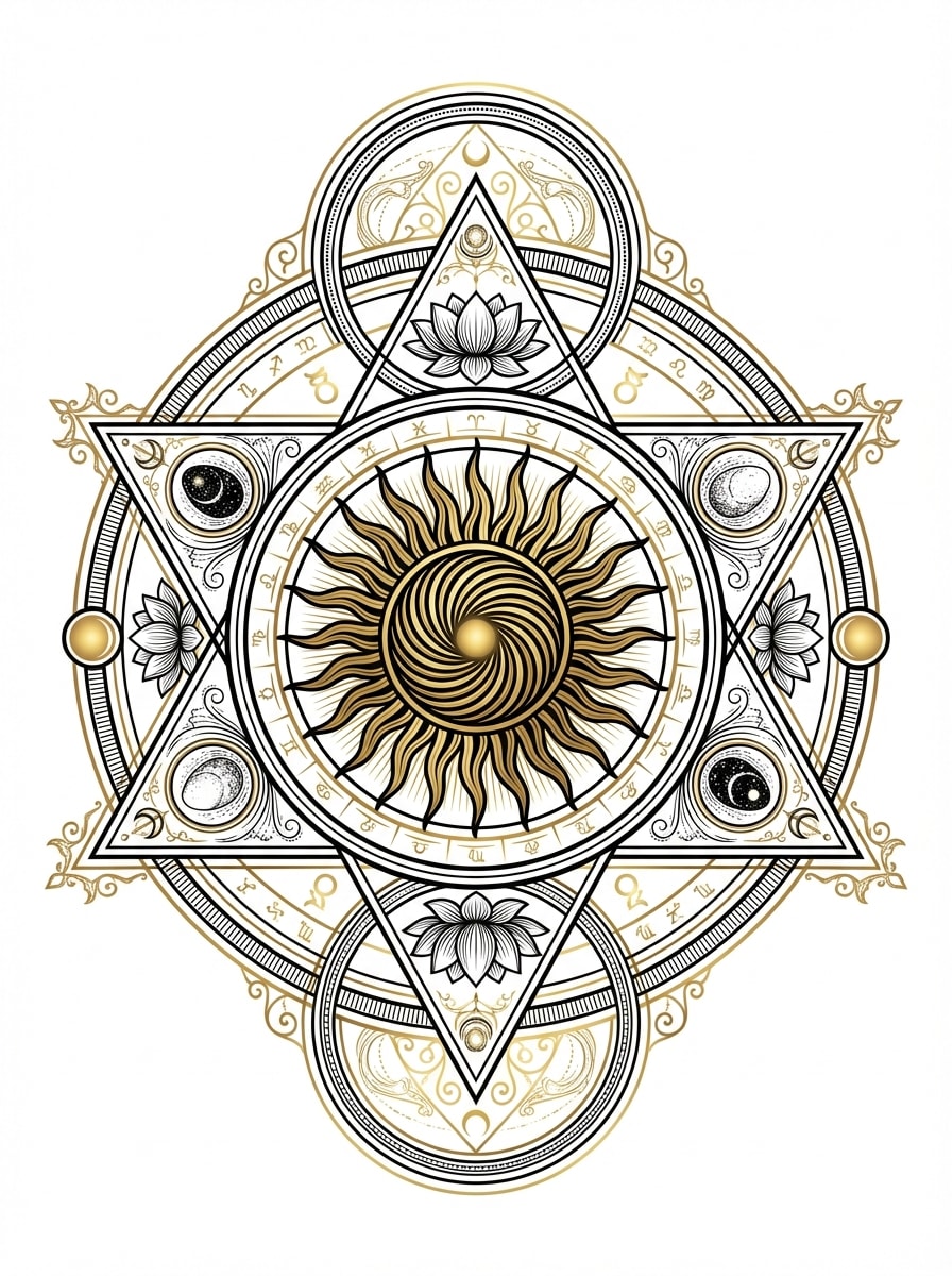 Sacred Geometry Creation Emblem