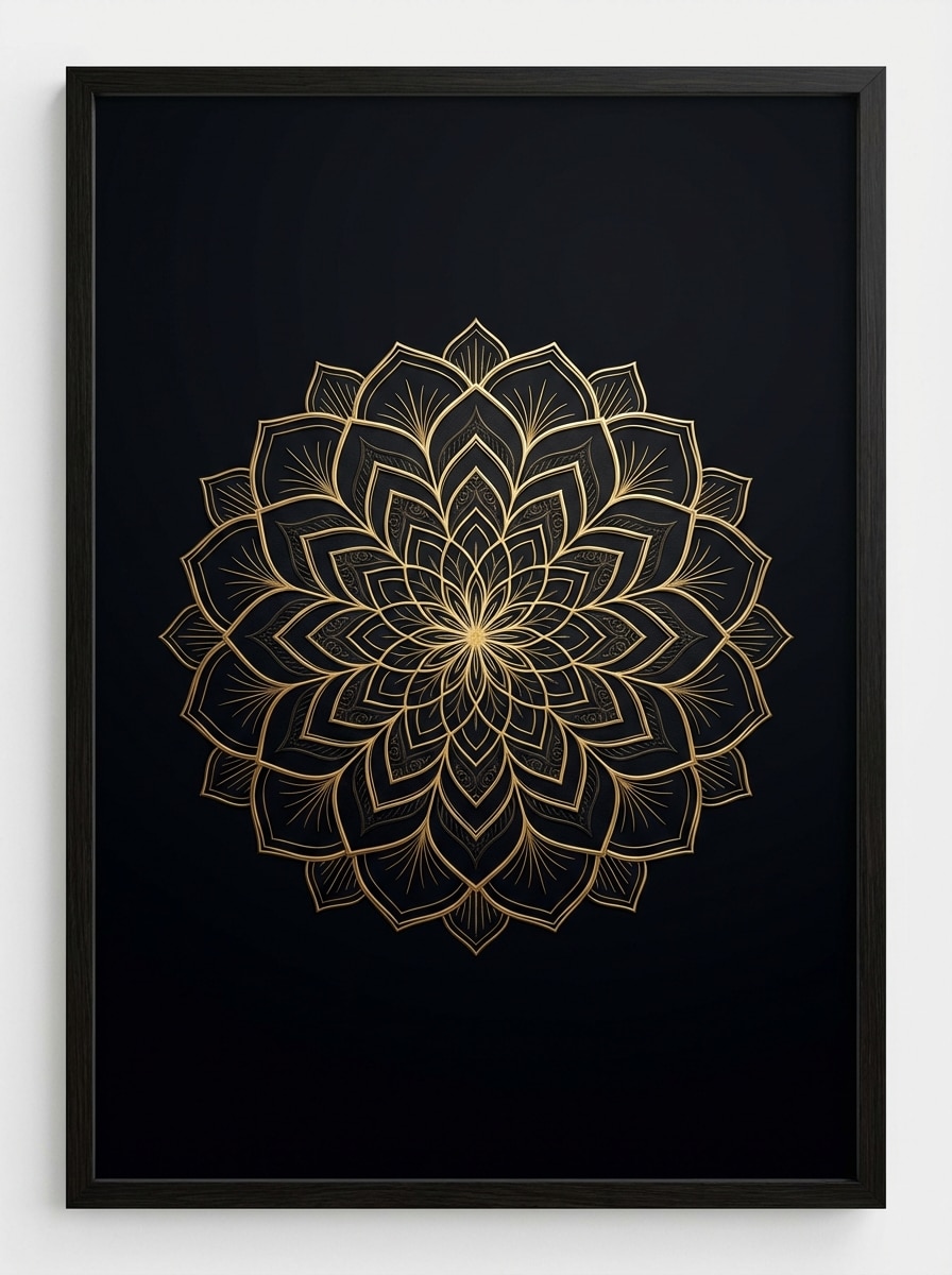 Sacred Geometry Gold Fractal
