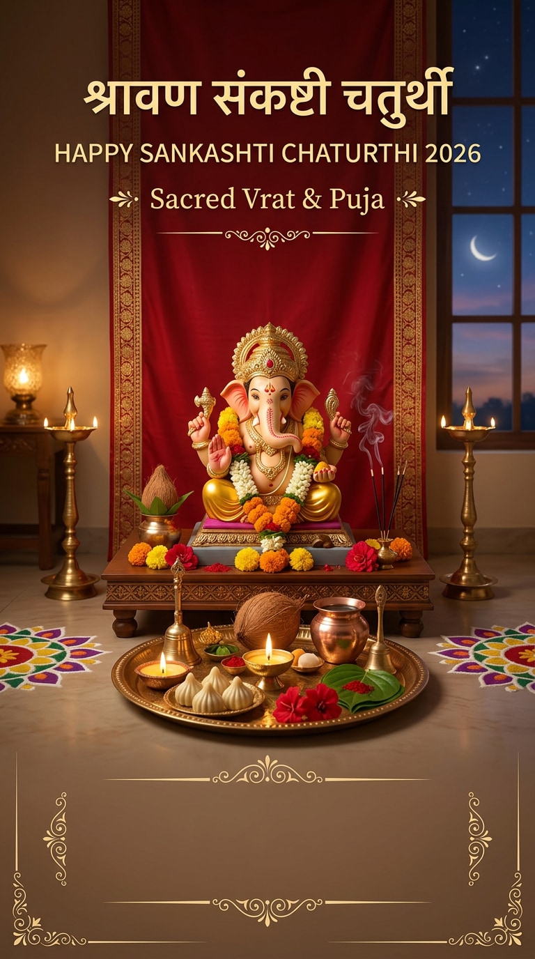 Sankashti Chaturthi Vrat Puja Poster