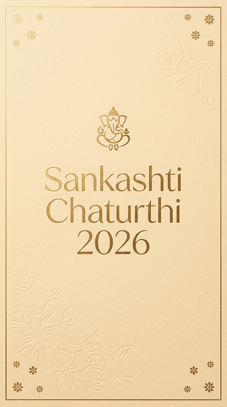 Minimal Premium Sankashti Chaturthi Greeting Photo
