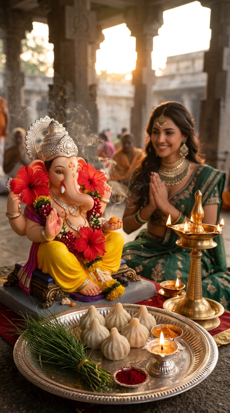 Ganesha Vrat Puja AI Image Prompt