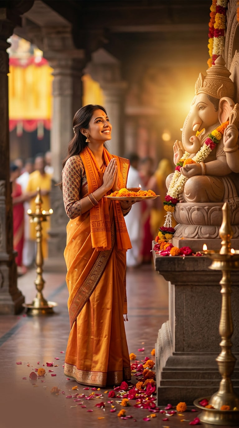Ganapati Modak Offering AI Photo Prompt