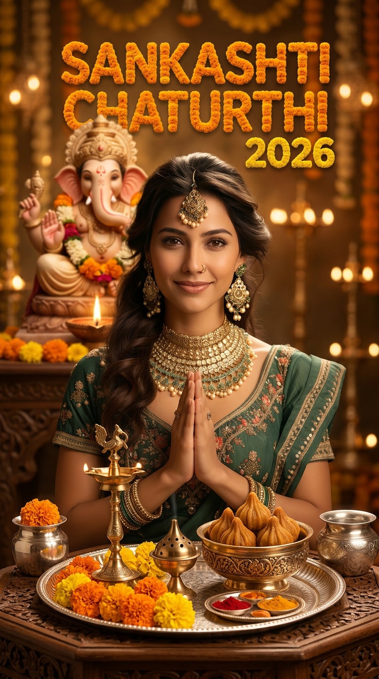 Sankashti Chaturthi WhatsApp Status AI Photo