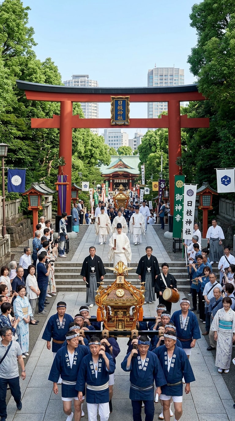 Sanno Matsuri Shrine Procession AI Image Prompt