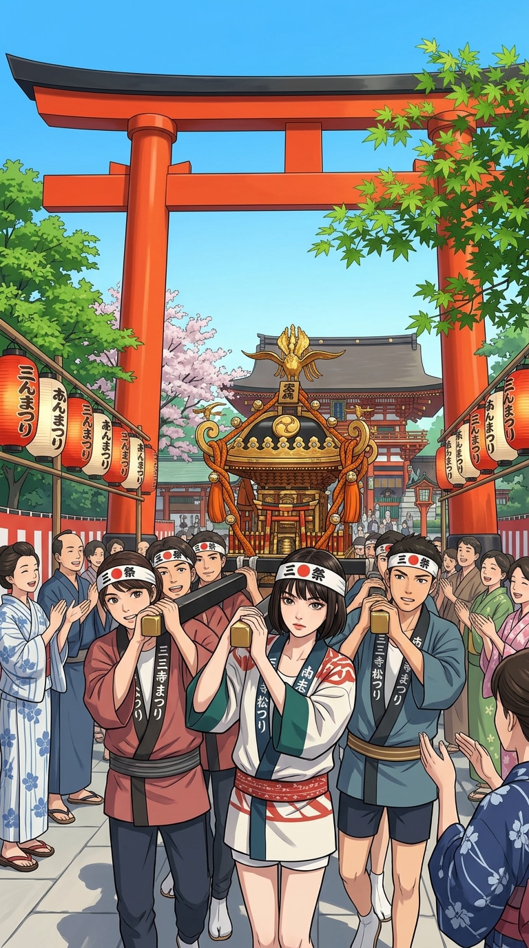 Edo Festival Anime Style Prompt
