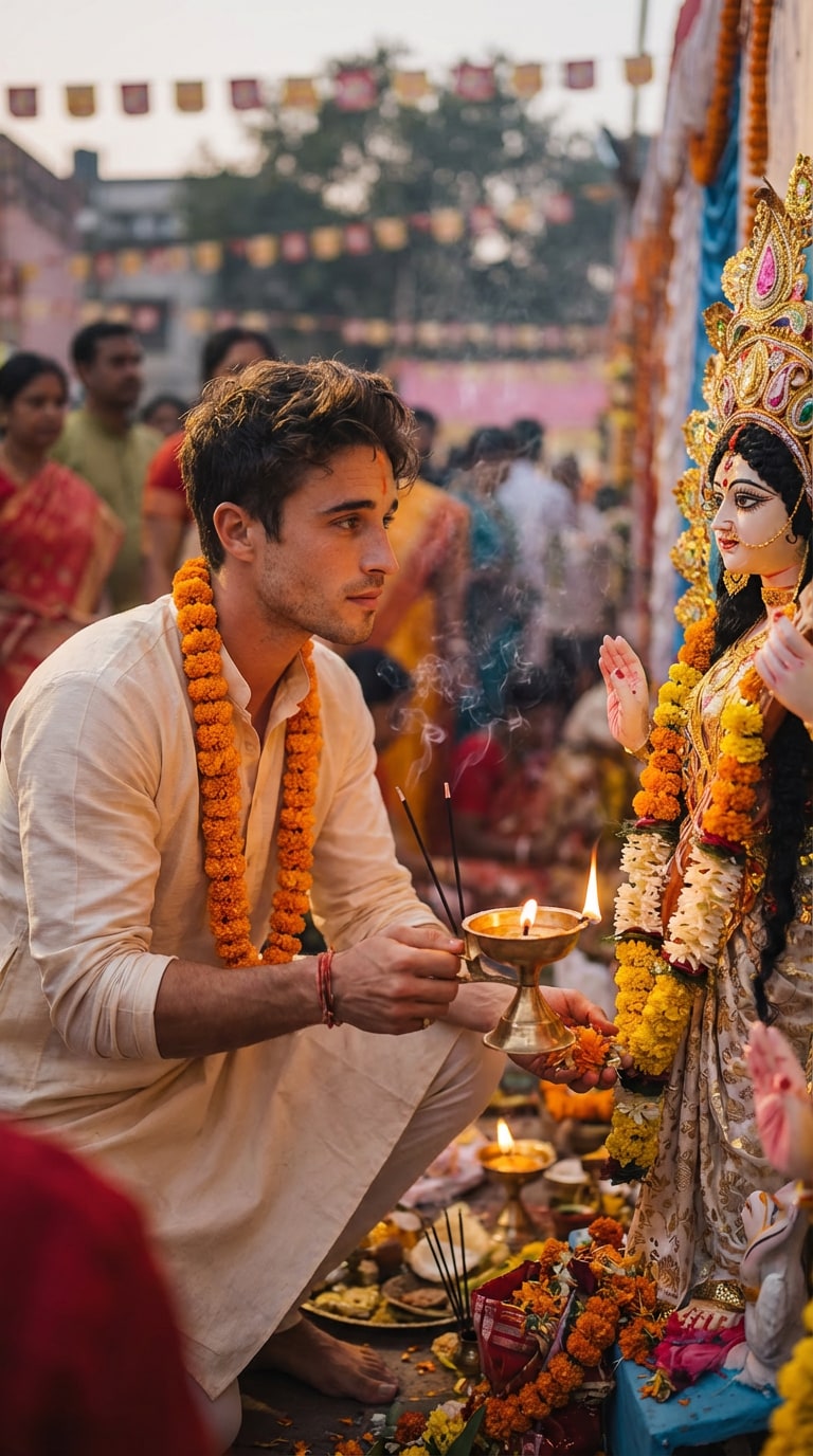 Saraswati Puja AI Photo