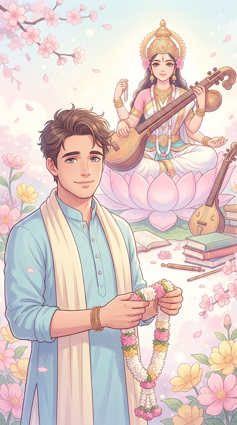 Saraswati Puja AI Photo