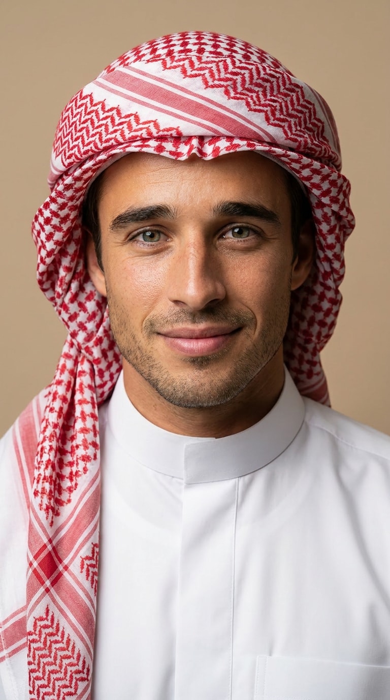 Saudi thobe AI portrait prompt