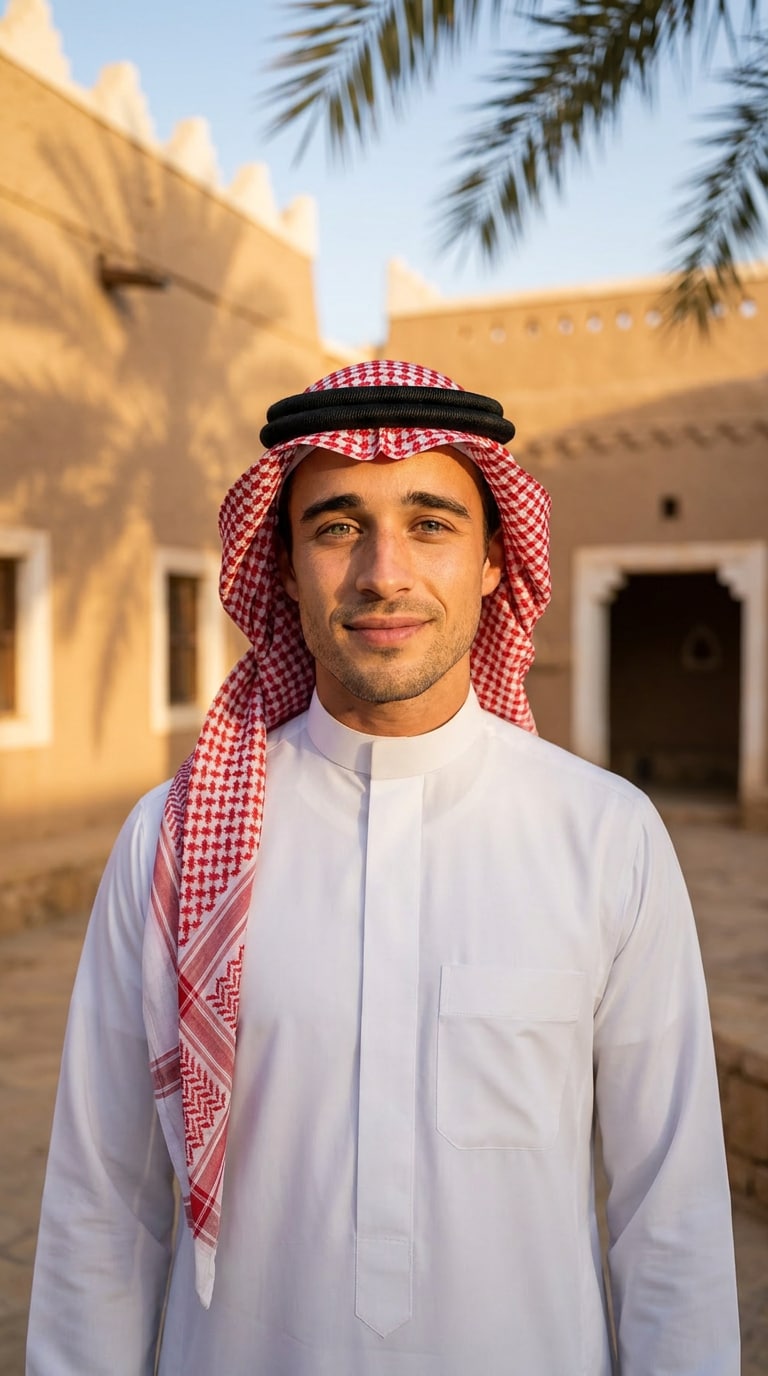 Diriyah heritage Saudi portrait prompt